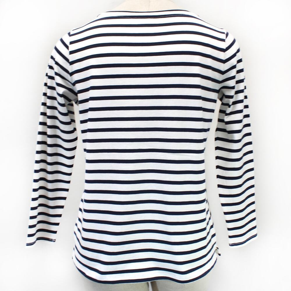 Talbots Plus Striped Owl Long Sleeve Sweatshirt Tee Shirt Top Nautical Casual 2X - Picture 6 of 8
